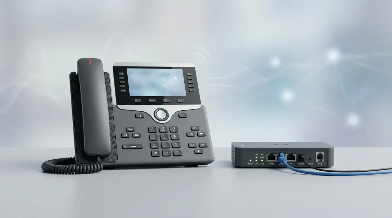 SIP vs VoIP business communication comparison illustration showing IP telephony and unified communications
